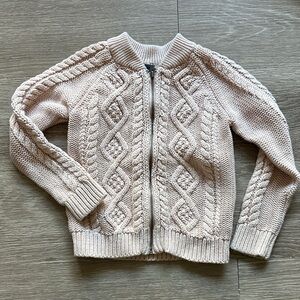 Toddler Cable Knit Sweater - light pink